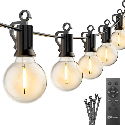 Outdoor String Lights with Remote, 38Ft(28+10) Patio Lights Outdoor Waterproof