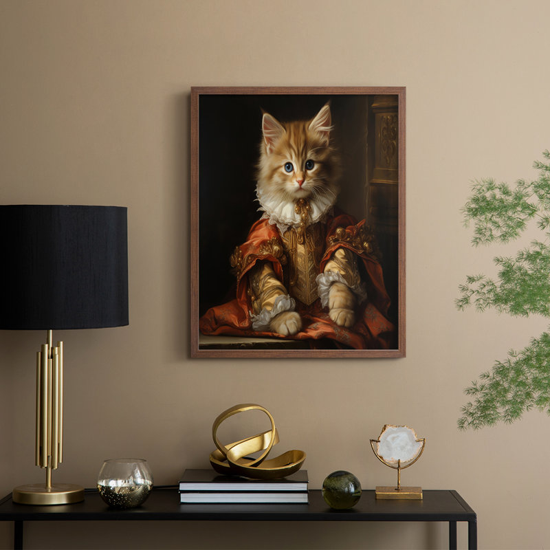 "ANIMALS Series CLVII" par J Paul, Noyer, H 11 po x l 9 po