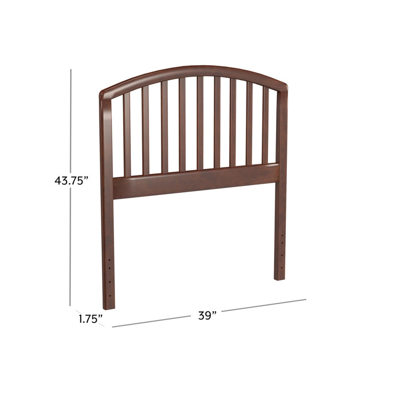 Brekke Solid Wood Headboard, Twin, Walnut