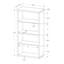 Bibliothèque avec 5, taupe récupéré aspect bois, rangement pour chambre à coucher de bureau, industriel moderne, tablettes réglables haute finition, spacieux