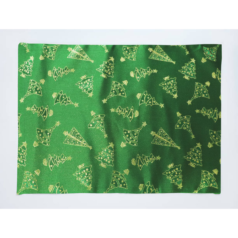 Ensemble de linge de table Mccrudden Trees Christmas, Vert