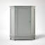 Armoire de rangement de coin Ambrelth avec tablette réglable et butoir de porte magnétique-130841213