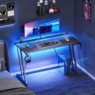 Computer Desk with Built-In Electrical Outlet