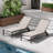 Jedidja Metal Adjustable Reclining Outdoor Chaise Lounge Chair Set with Wheels-397611430