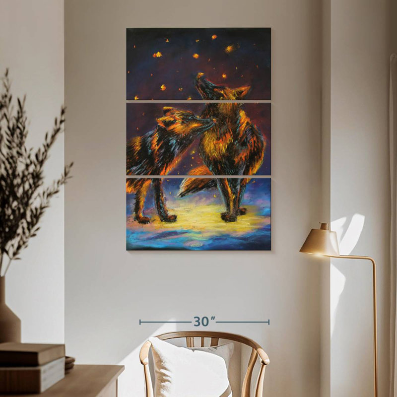 Brampt Flickers And Foxes, 65" H x 42" W