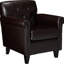 Le fauteuil club capitonné VERONICA KD avec cuir retravaillé et rembourrage complet est parfait pour les petits espaces et la détente.