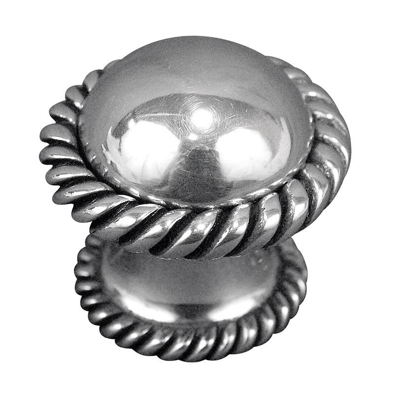 Equestre Mushroom Knob, Vintage Pewter, 1.125" H x 1.125" W x 1.125" D