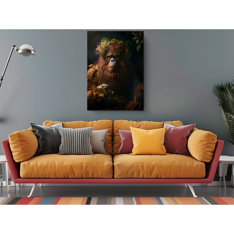 «Kindheartage Monkey», reproduction sur toile, H 30 po x l 20 po x P 1 po