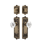 Nostalgic Warehouse Egg & Dart Entry Set with Crystal Egg & Dart Knob