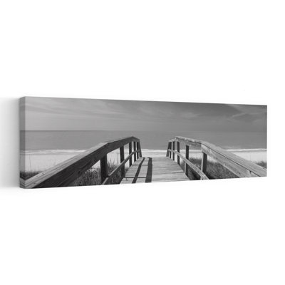 Boardwalk On The Beach Gasparilla Island Florida USA by James Schwabel - Wrapped Canvas Panoramic Print