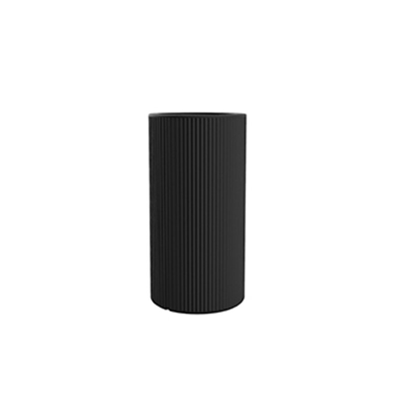 Gatsby Round Basic Planter by Ramón Esteve, 35.5" H x 19.75" W x 19.75" D, Black