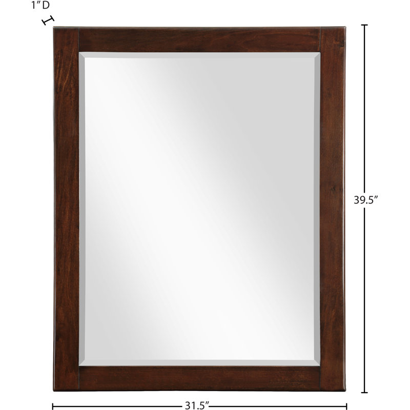 Yogyakarta Wood Flat Wall Mirror, Brown