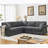 Versatile Modular Sectional Sofa Set With Soft Linen Upholstery And Rolled Arms