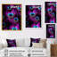 «Purple Feather Dreams II - Glam Feather», art mural-100439430-100439436