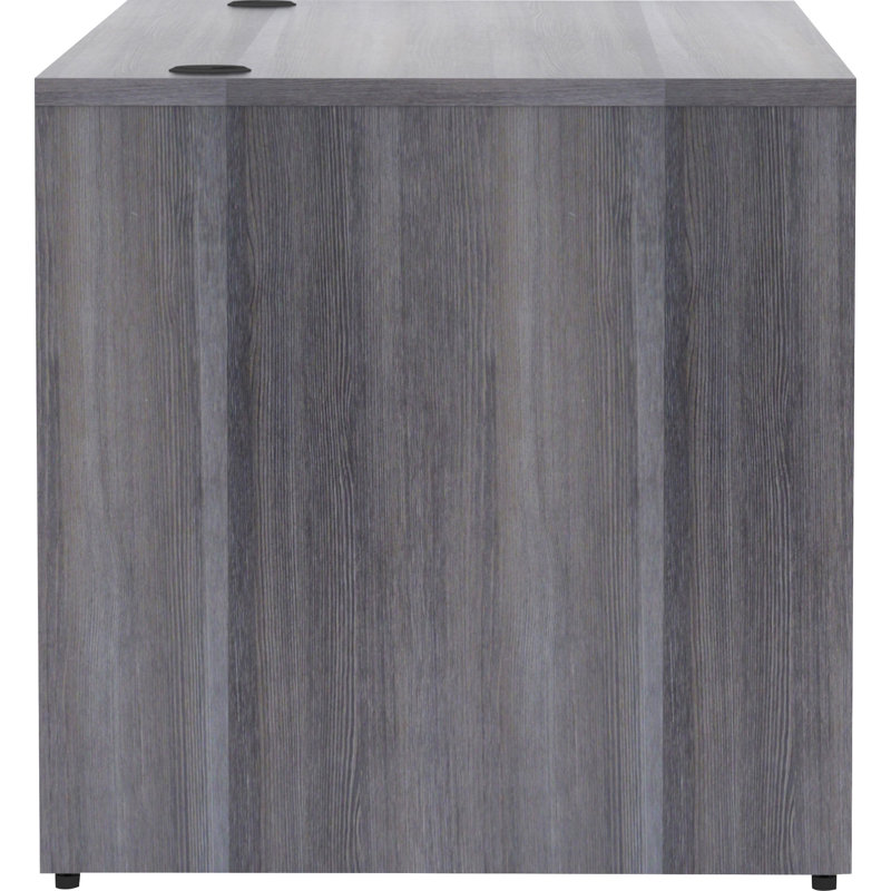 Weathered Charcoal Laminate Rectangular Desk Shell with PVC Edges