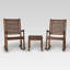 Ensemble de conversation avec chaise berçante 3 pièces Emmelin