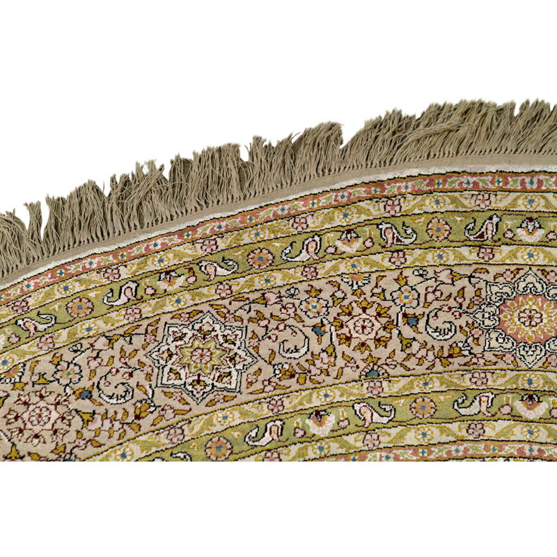 Silk Oriental Area Rug in Ivory