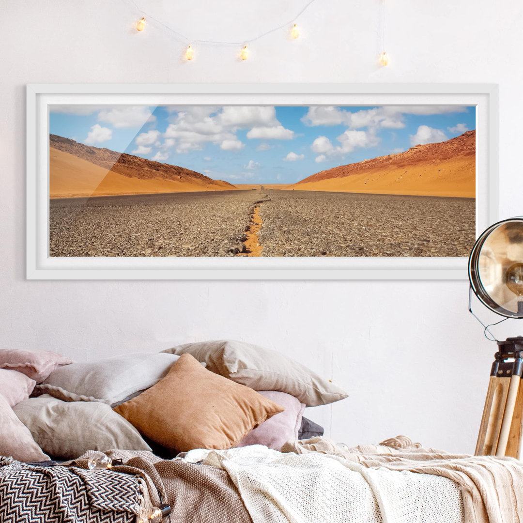 Gerahmter Fotodruck Desert Road