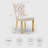 Velvet Fabric Upholstered Dining Chairs Set of 4 with Golden Legs,Beige-477584251-477584244