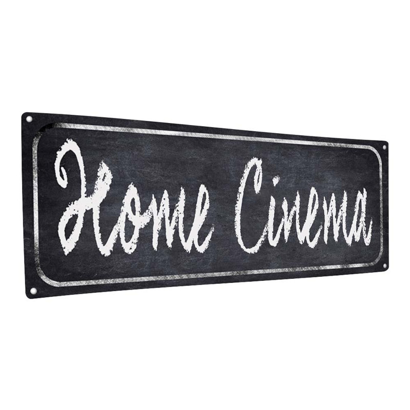 Home Cinema Chalkboard Style Metal Sign