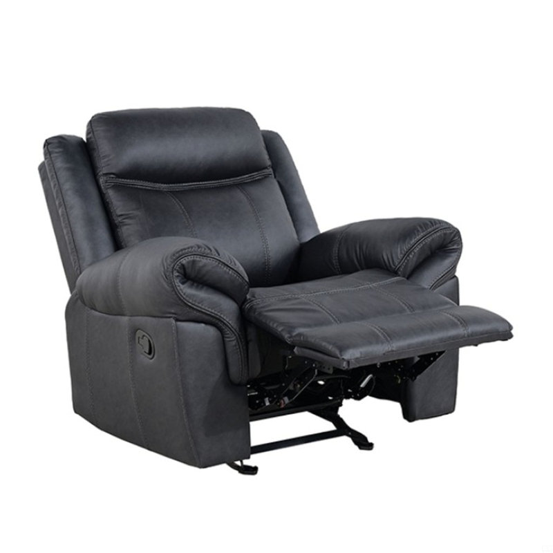 Fauteuil coulissant, inclinable et contrastant en similicuir