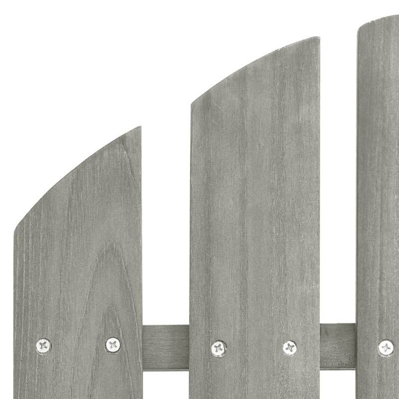 Swartz Fir Outdoor Adirondack Chair With Table , 69.5cm cm W 86.5cm cm D, Grey