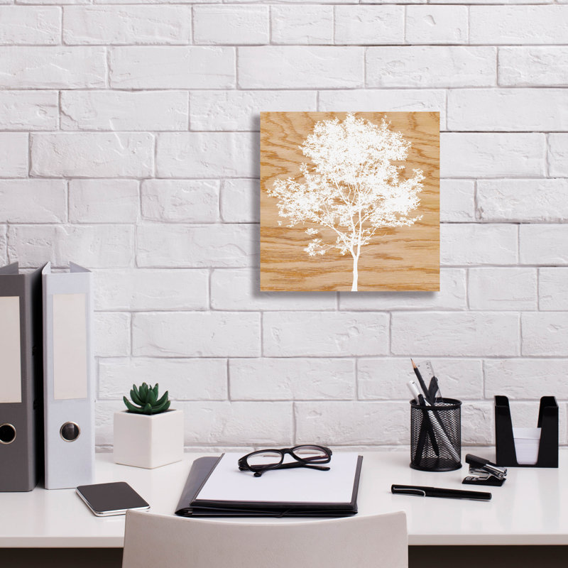  «Snowy Tree» par Erin Clark, art mural sur toile, 12 po x 12 po, H 12 po x l 12 po x P 0,75 po