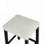 Ensemble de table de salle à manger noir avec tablettes latérales et tabourets ultra-brillants, ensemble de salle à manger 3 pièces blanc / ivoire