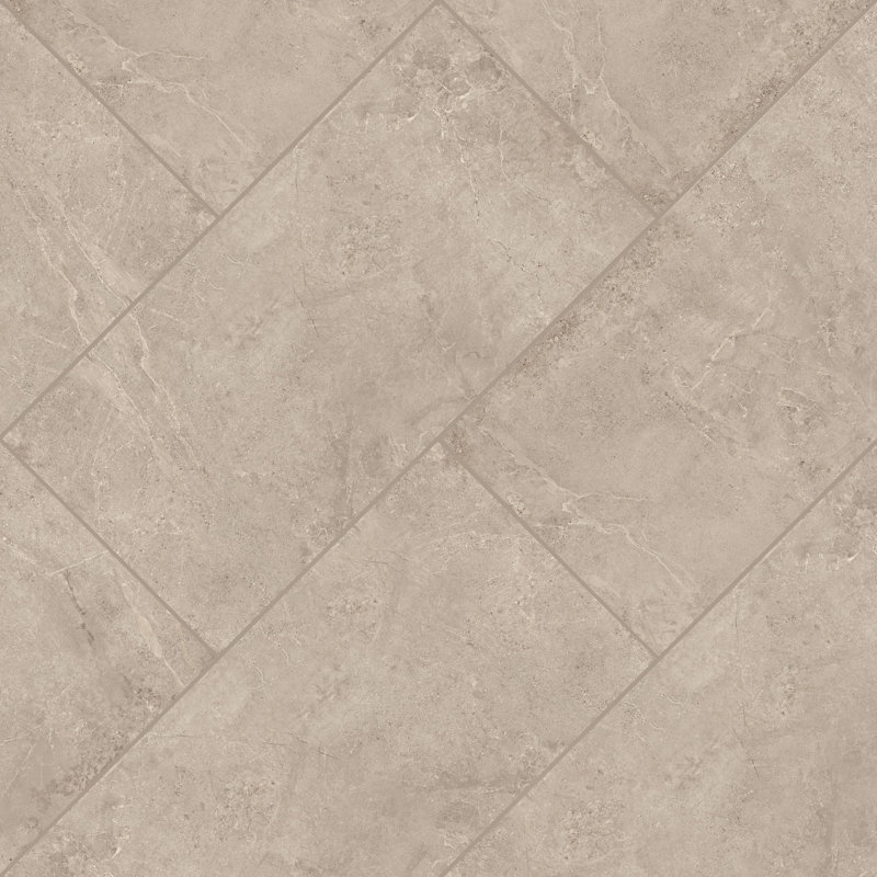 Mirello 24 in. x 48 in. Porcelain Stone Look Floor and Wall Tile, Greige