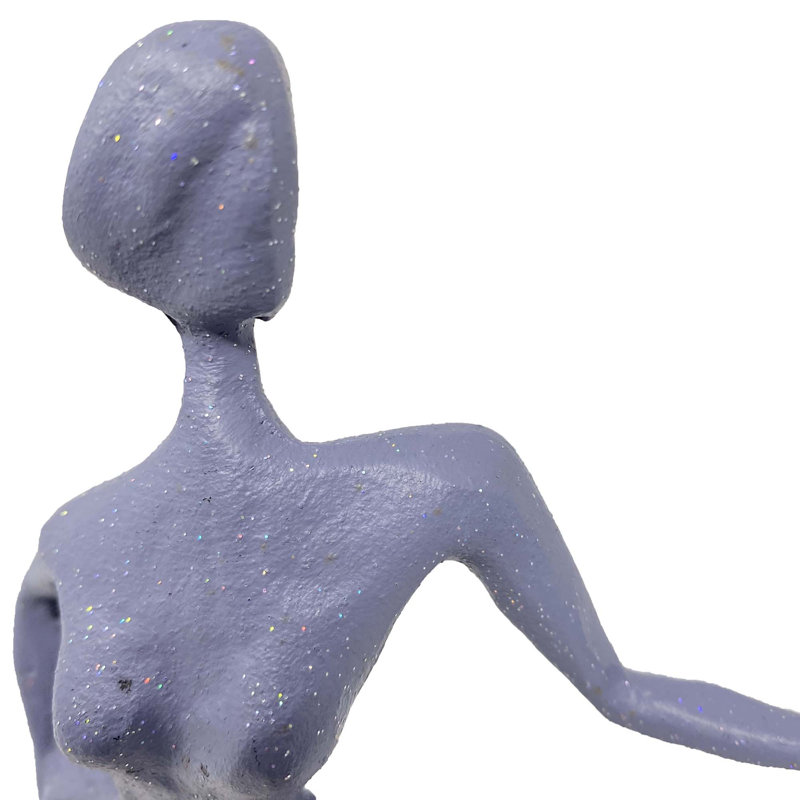 BRIGITTE CHIC LADY Iron Figurine 27cm, Grey Shimmer
