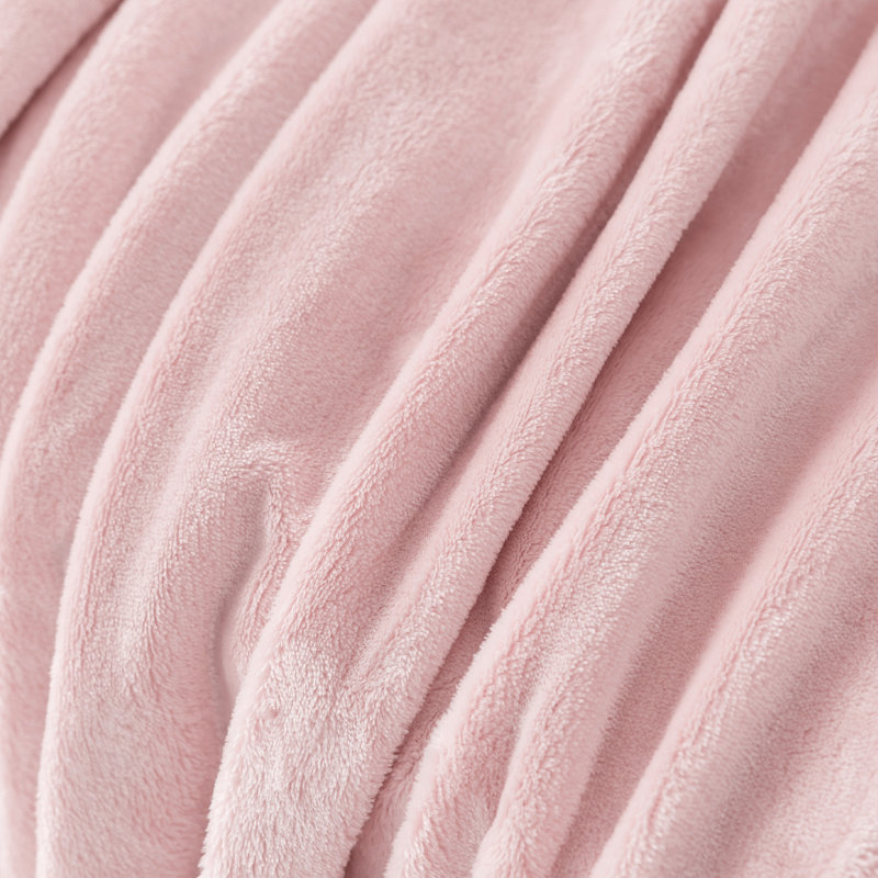 Jeté en molleton ultra doux, Rose