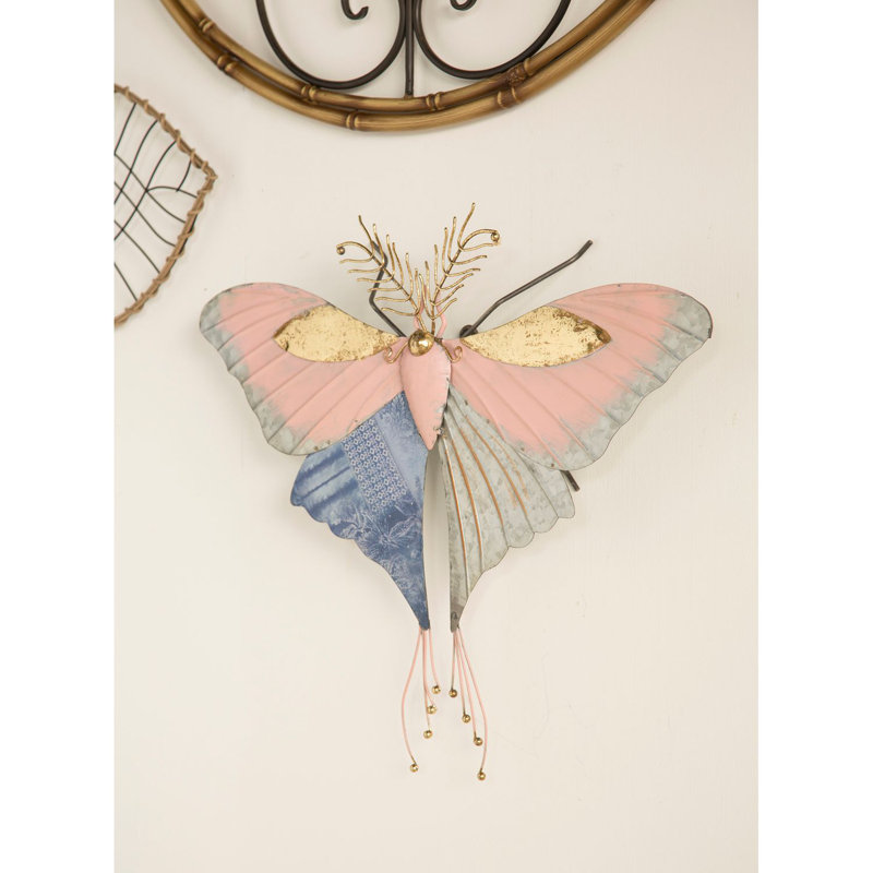 Décoration murale papillon, Rose/mauve