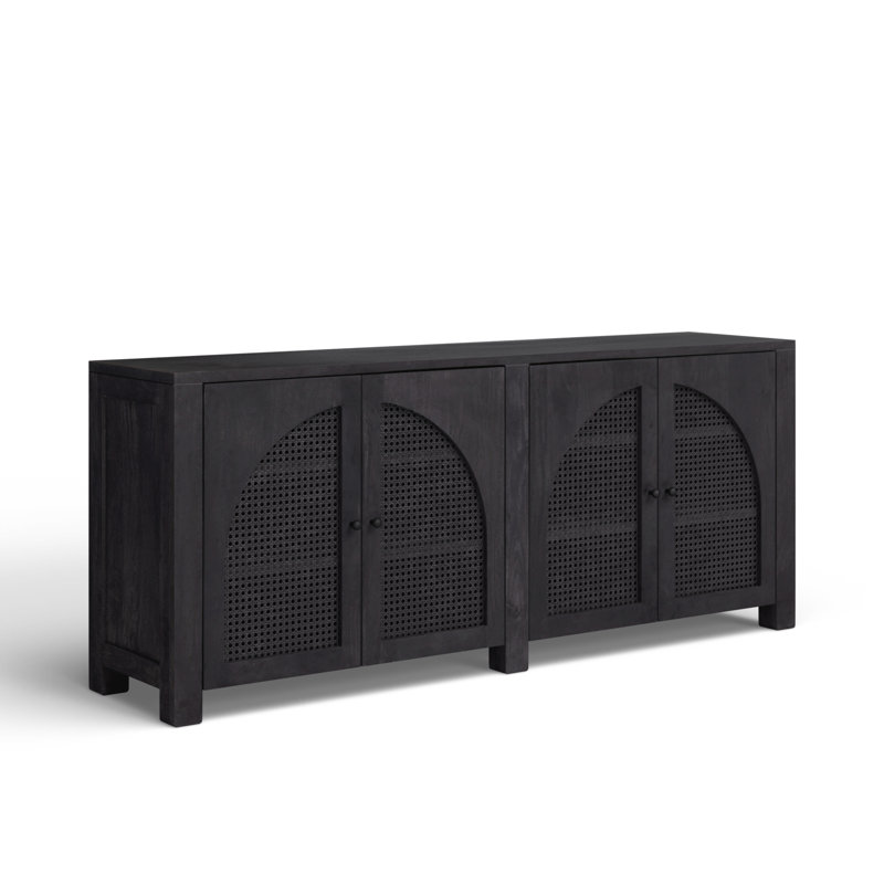 Silfa 78'' Sideboard, Black Wash Mango