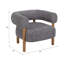Chaise d'appoint arrondie avec pieds en bois-254028720-254028727