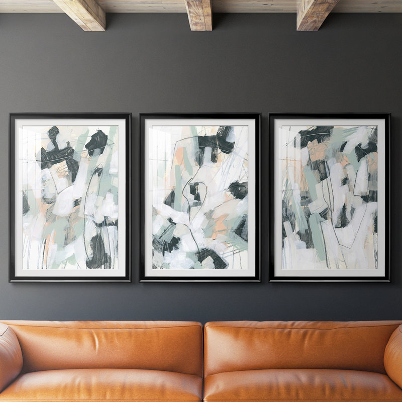 Trempé croquis I - Impression encadrée sur mesure de qualité supérieure - 3 pièces, H 19 po x l 27 po