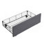 Très grande base de lit avec tête de lit et tiroirs de rangement, cadre de lit plateforme très grand à DEL, cadre de lit tapissier à DEL avec station de charge, aucun sommier nécessaire, assemblage facile, gris