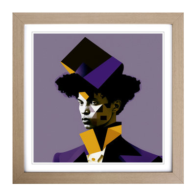 Male Portrait Suprematism - Framed Print