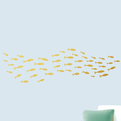 Adhésif décoratif école de poisson