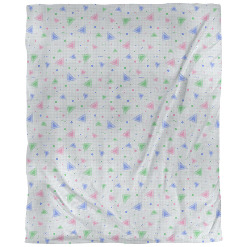 Tissu de 90, Bleu / vert, L 54 po x l 36 po, Coton peigné pima