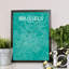Brussels City Map - No Frame Print-1801248012