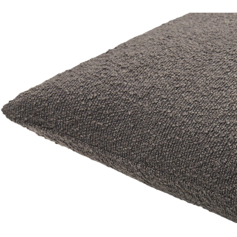 Coussin décoratif Amalfi Boucle, 18 po x 18 po, Housse de coussin seulement - sans coussin, Brun foncé