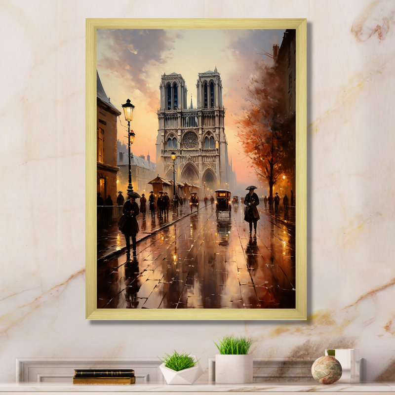 La cathédrale de Normandie par Claude I - impressions d'art mural de paysages urbains, H 44 po x l 34 po x P 1,5 po