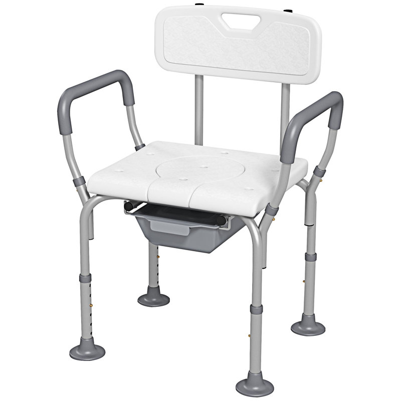 Chaise de douche avec dossier et accoudoirs