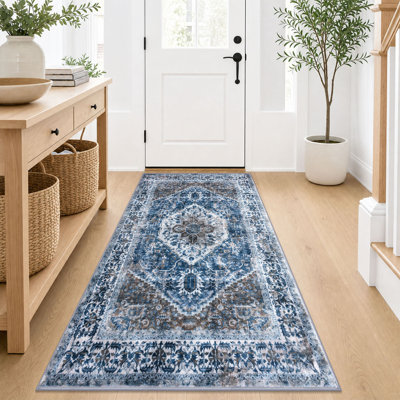 Jodhveer Area Rug Washable Rug Non-Slip Backing Indoor Rugs