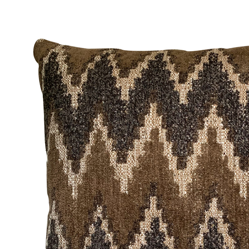 Housse de coussin carré et insert, Brun clair / brun, 20 po x 20 po