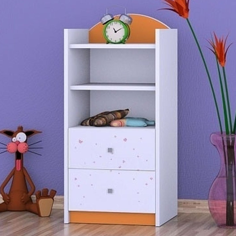Nadia 96cm H Kids Cube, 92cm H x 45cm W x 34cm D, Orange
