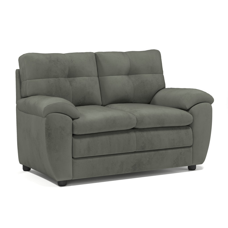 Kenn Upholstered 62.5'' Loveseat, Bulldozer Graphite