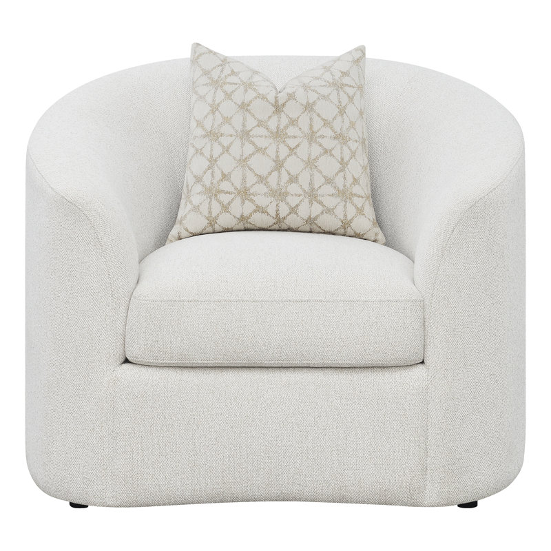 Rory Latte Upholstered Sloped Arms Chair