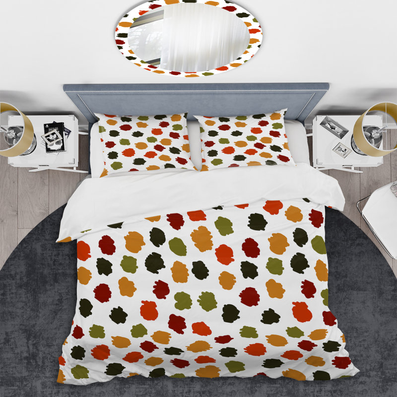 Ensemble de housse de couette en microfibre brun / vert 2 pièces, Housse de couette simple + 1 taie décorative stan