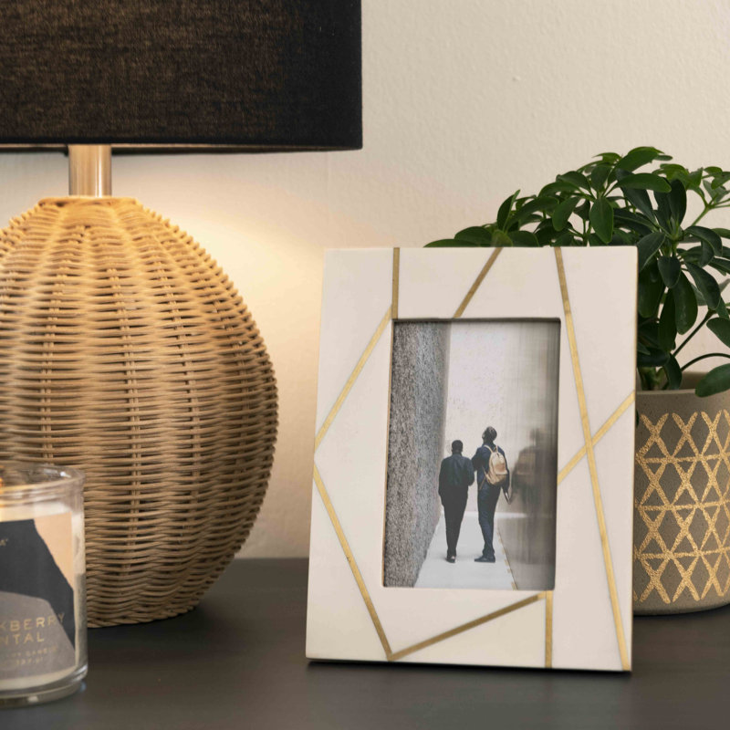 Armend Picture Frame - Set of 2, Gold/Cream